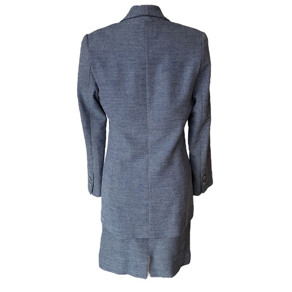 Vintage Griffith & Gray Blue & White Blazer Skirt Suit Set - Picture 4 of 8